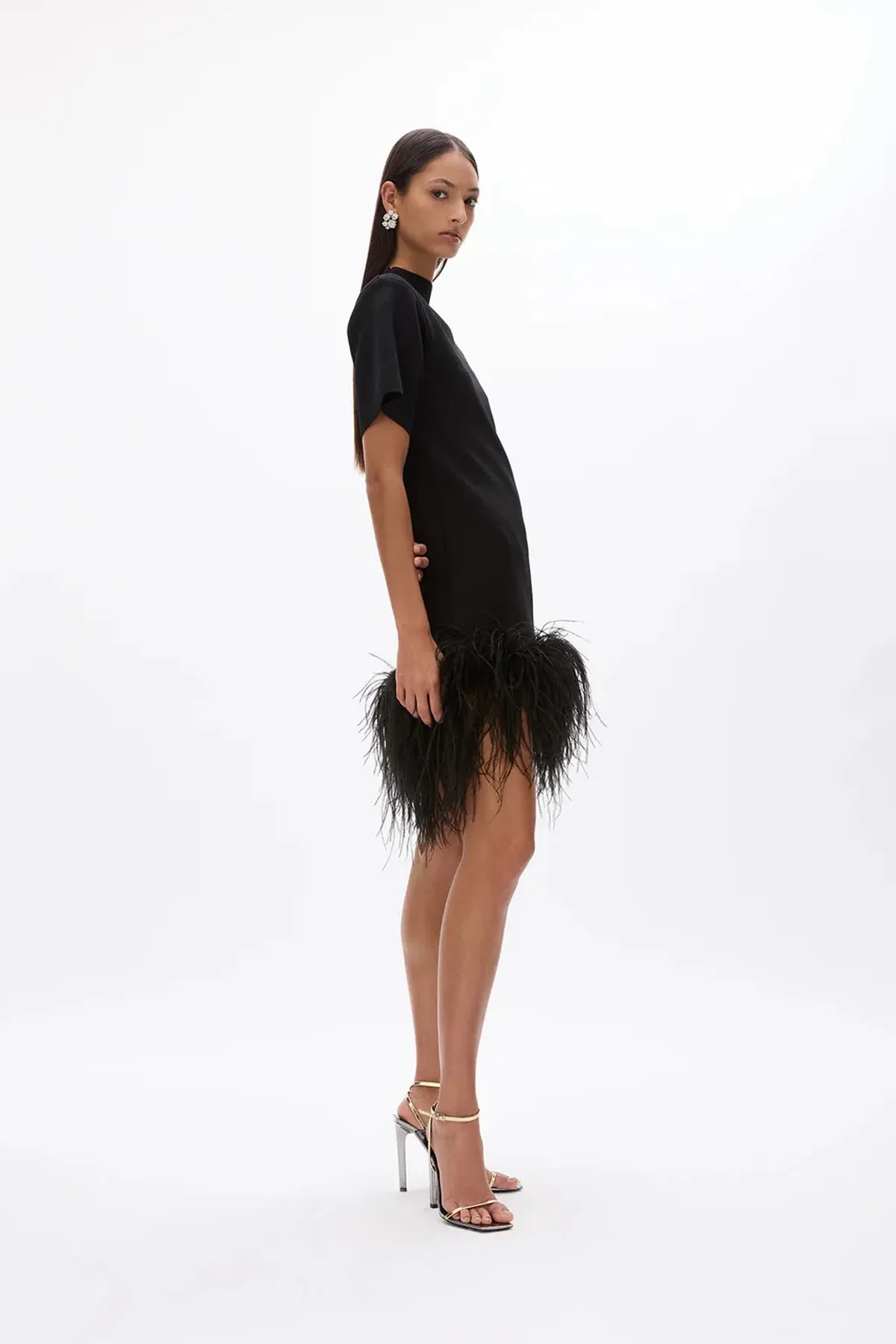Rachel Gilbert Rita Mini Dress; black; S / AU 8 - Image 4