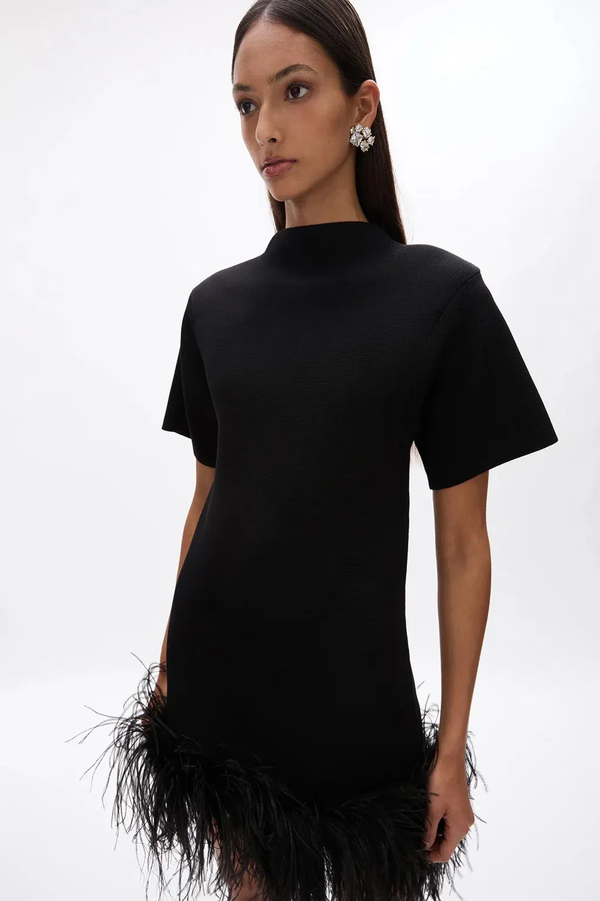Rachel Gilbert Rita Mini Dress; black; S / AU 8 - Image 2