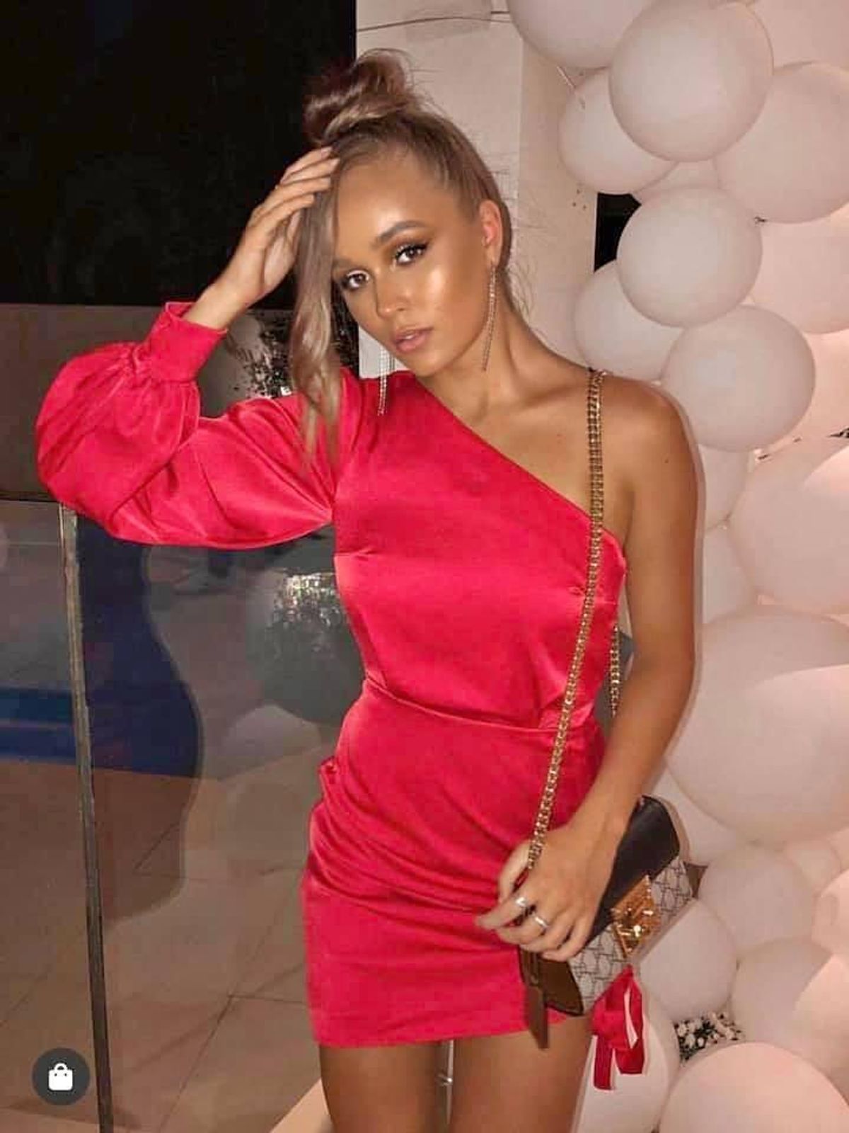 Kookai Vangeline Dress red Size 6 for rent on The Volte - main image