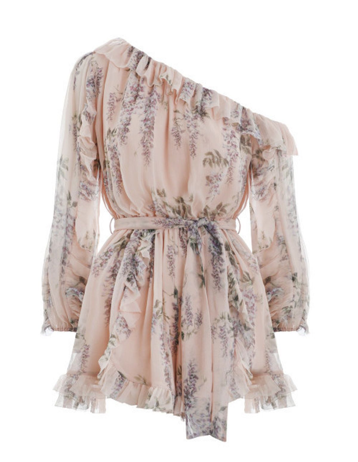 Zimmermann Folly Whimsy Playsuit Blush Nude Floral Size 0 / AU 8 - Image 3