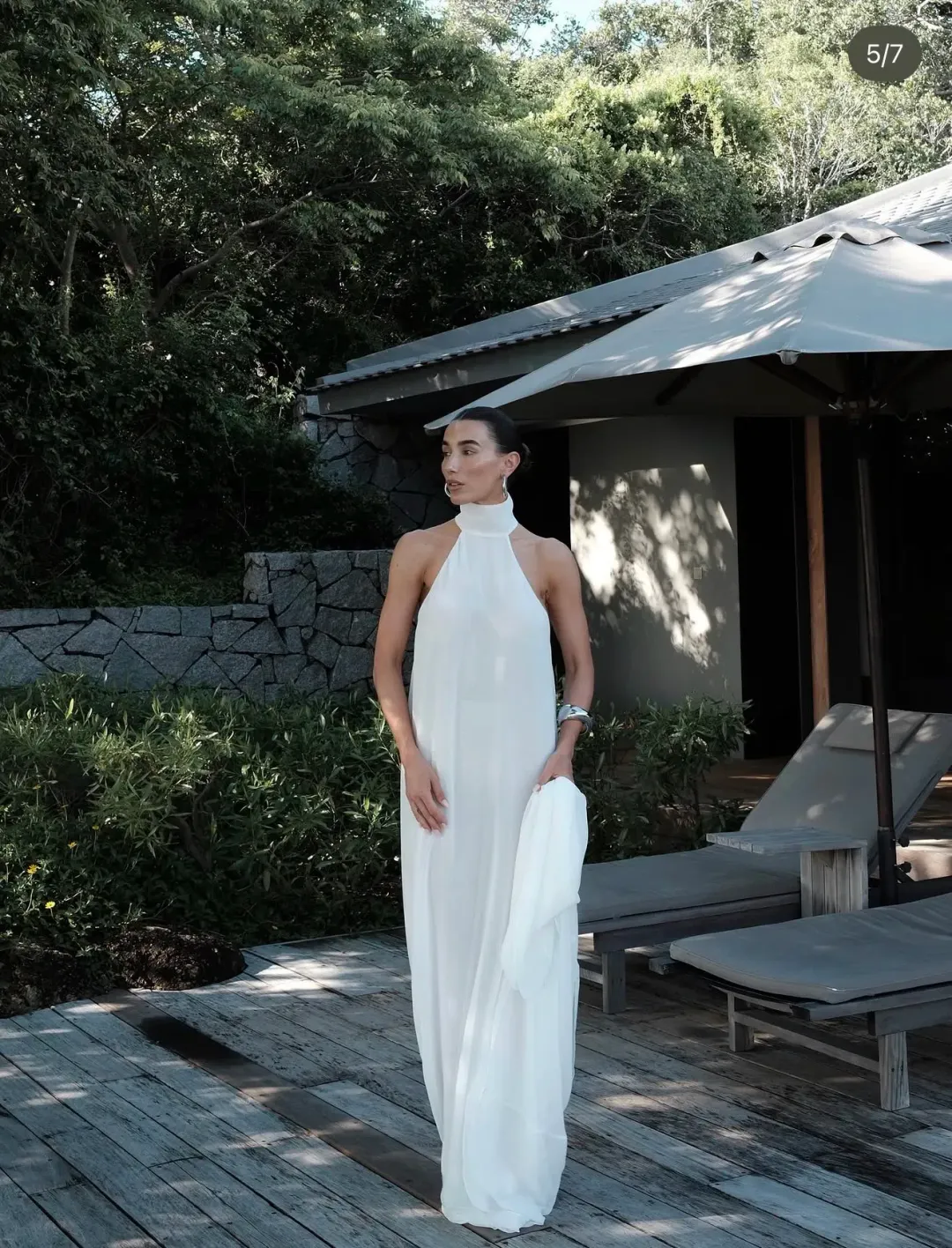 KYHA NEVE SLIP DRESS - 8 - white for rent on The Volte - main image