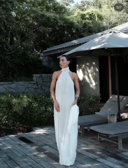 KYHA NEVE SLIP DRESS - 8 - white for rent on The Volte - image 1
