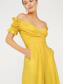 Sheike Jumpsuit yellow size 8 for rent on The Volte - image 1