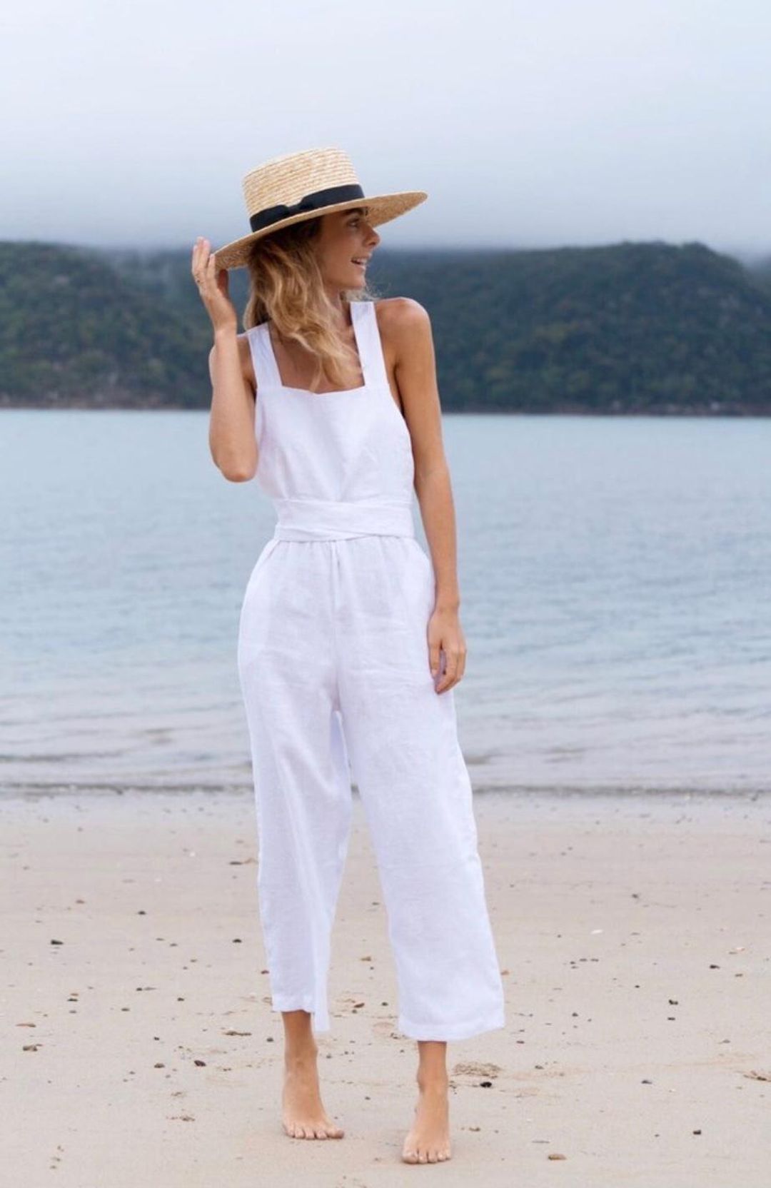 Posse The Isobel Jumpsuit White Size 8/Small for rent on The Volte - main image