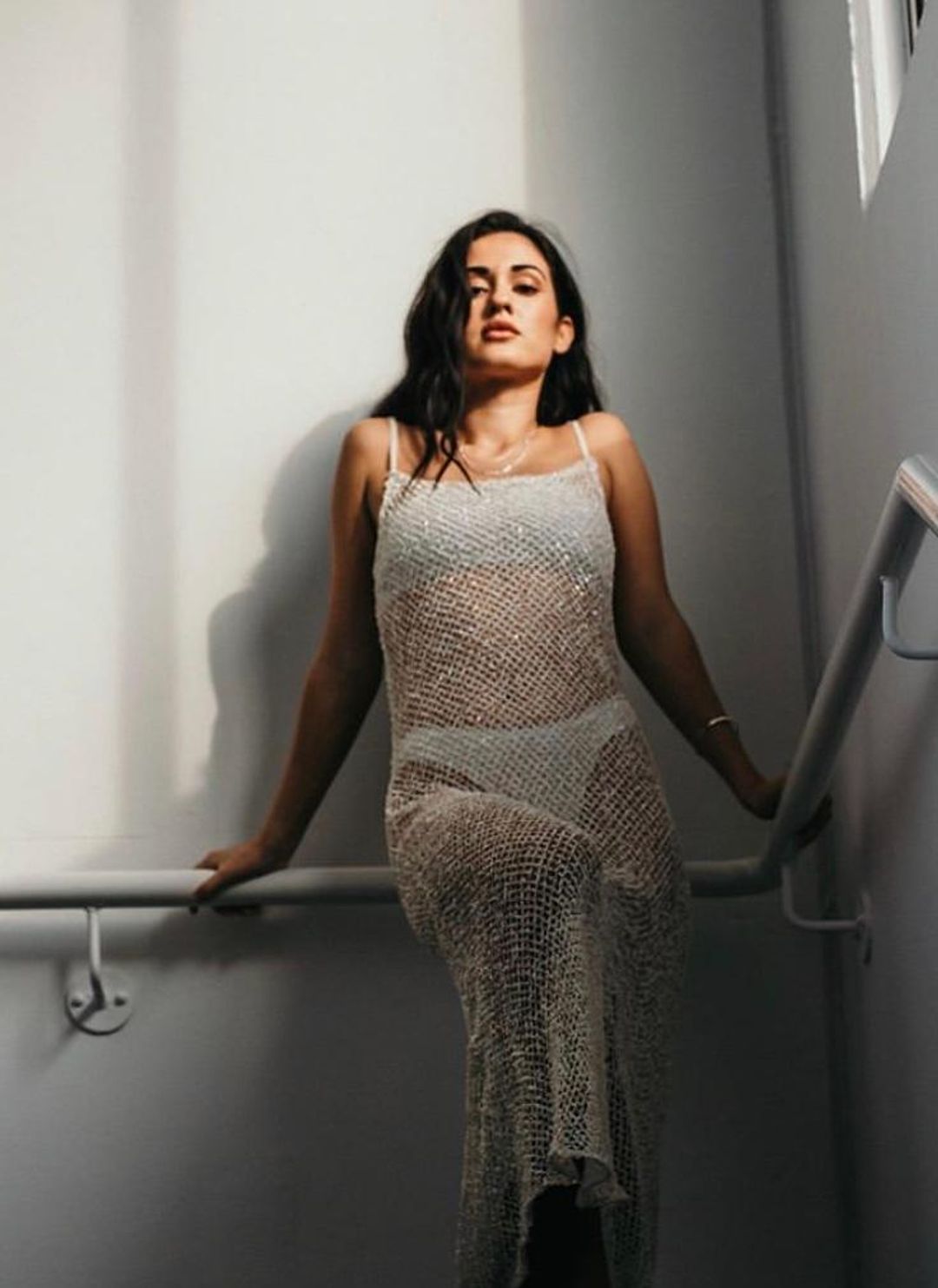 Isabelle Quinn Sienna Sequinned Midi Dress Size 8 for rent on The Volte - main image