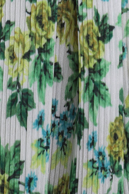 Zimmermann Golden Plisse Mini Dress Lemonade Acid Floral Size 6 for rent on The Volte - image 5