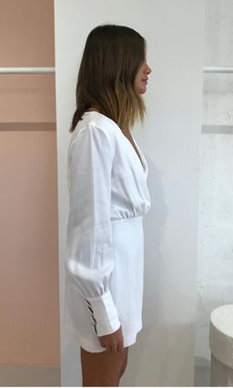 THIRD FORM MOVE ON LS MINI DRESS IN OFF WHITE for rent on The Volte - image 3