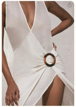 Cult Gaia Solene Off White Cover Up Dress Size S for rent on The Volte - image 2