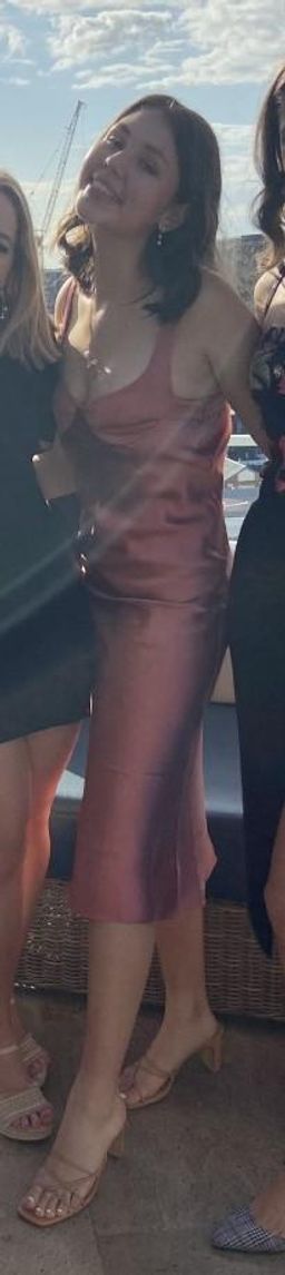 DION LEE Layered Silk Satin Dress In Pink for rent on The Volte - image 4