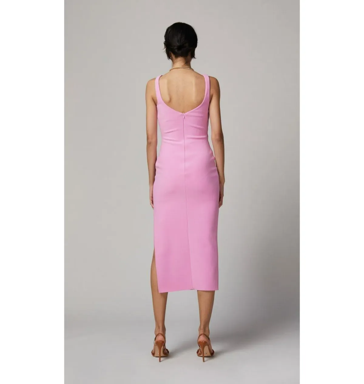 Bec & Bridge Joelle Midi Dress Pink Size AU 6 - Image 2