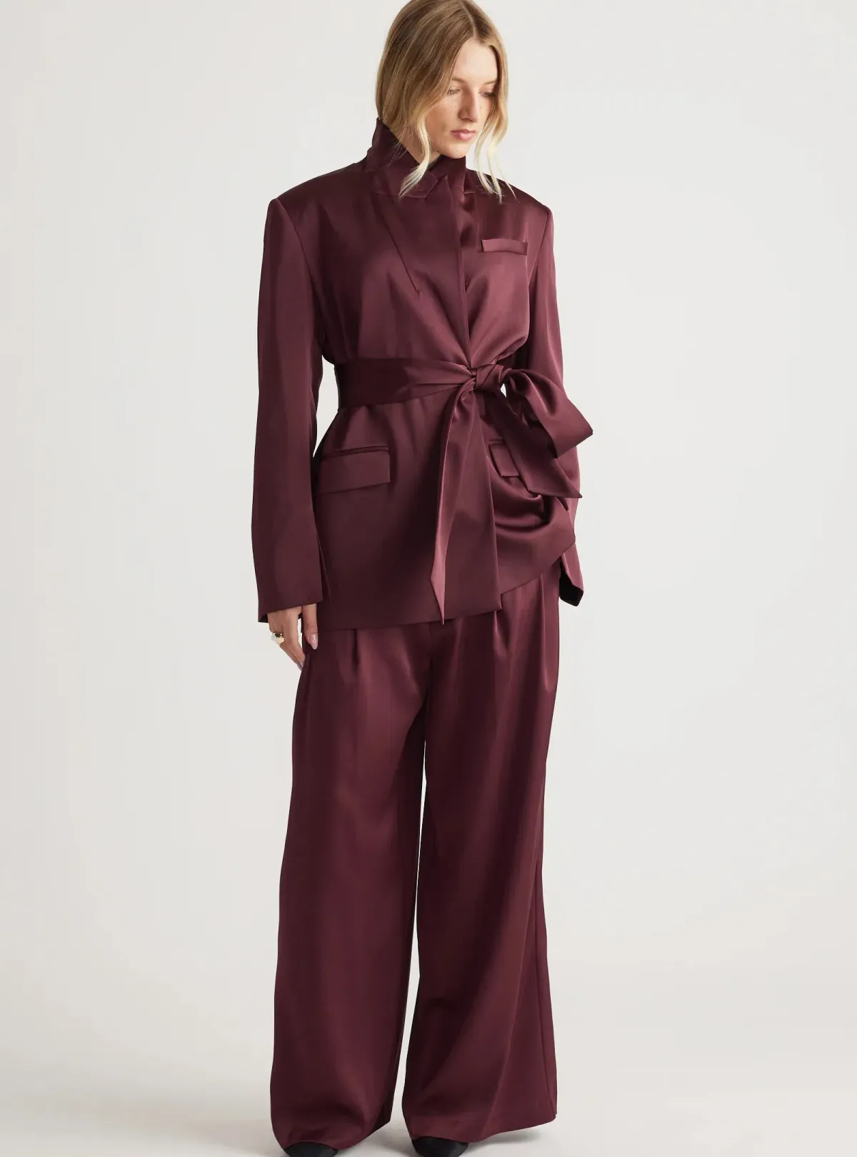 Sadie Satin Wrap Suit - Image 3