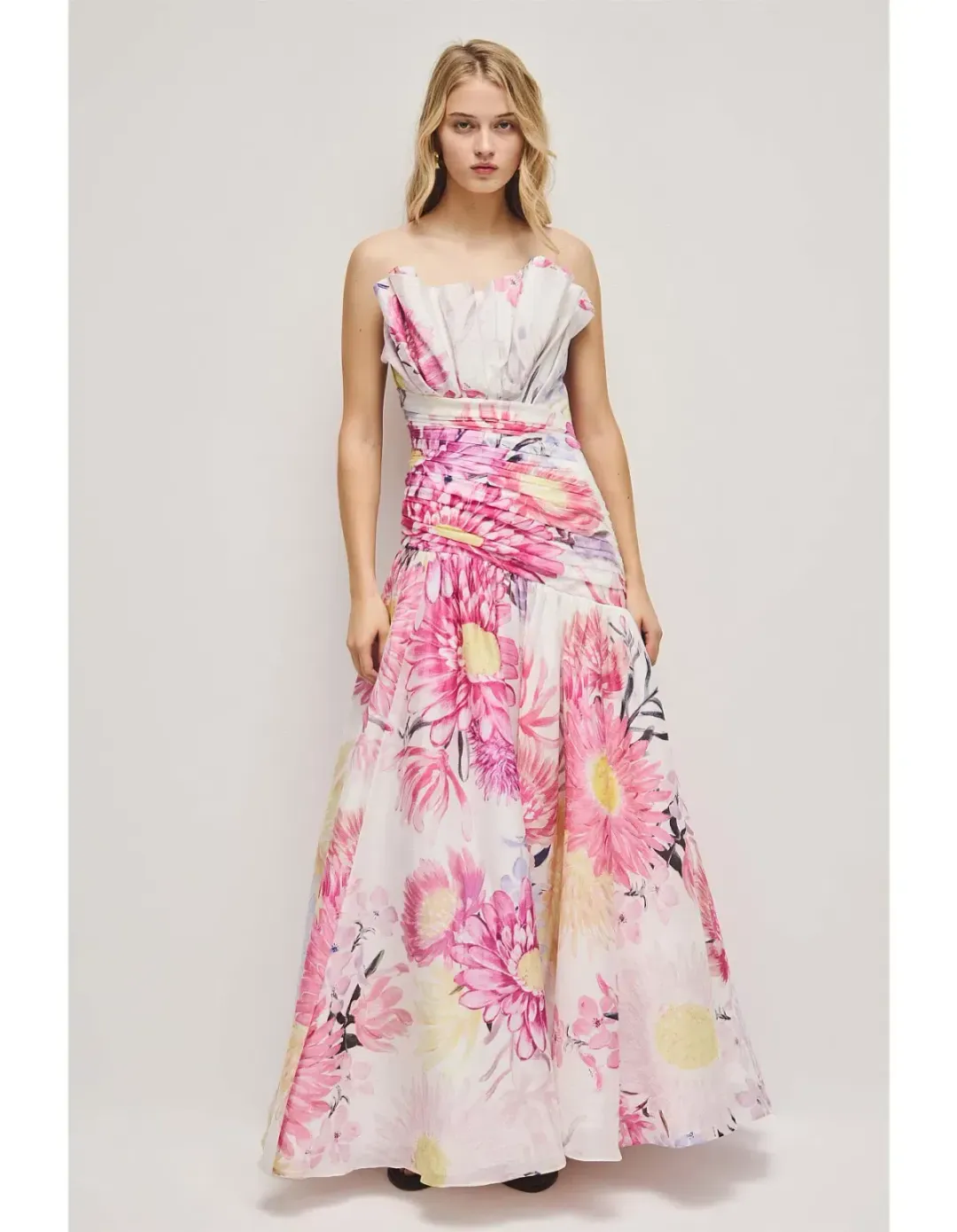 🌸New AJE Reflector Gown - Size 12 - Native Floral Pink - Sleeveless Formal Maxi Dress 🌸 for rent on The Volte - main image