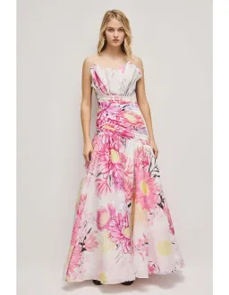 🌸New AJE Reflector Gown - Size 12 - Native Floral Pink - Sleeveless Formal Maxi Dress 🌸 for rent on The Volte - image 2