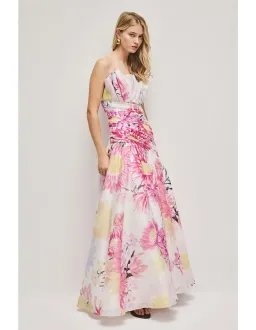 🌸New AJE Reflector Gown - Size 12 - Native Floral Pink - Sleeveless Formal Maxi Dress 🌸 for rent on The Volte - image 1