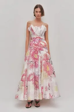 🌸New AJE Reflector Gown - Size 12 - Native Floral Pink - Sleeveless Formal Maxi Dress 🌸 for rent on The Volte - image 5