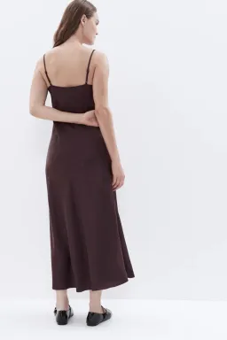 Unison Lace Trim Slip Dress Burgundy for rent on The Volte - image 2