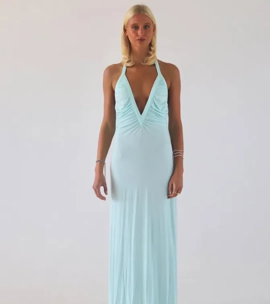 Solamusa Angelina Maxi in Aqua 8 for rent on The Volte - main image