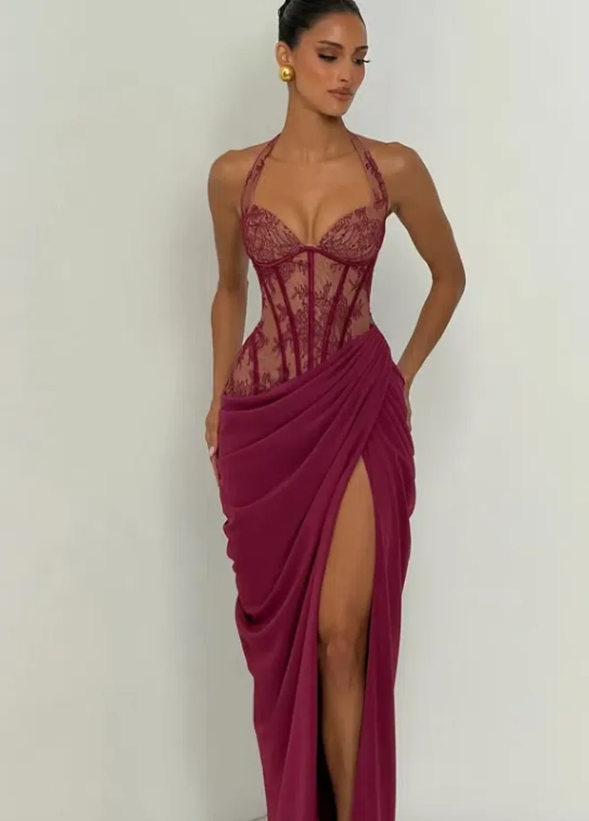Babyboo Fashion Bonita Maxi dress Mulberry 6 for rent on The Volte - main image