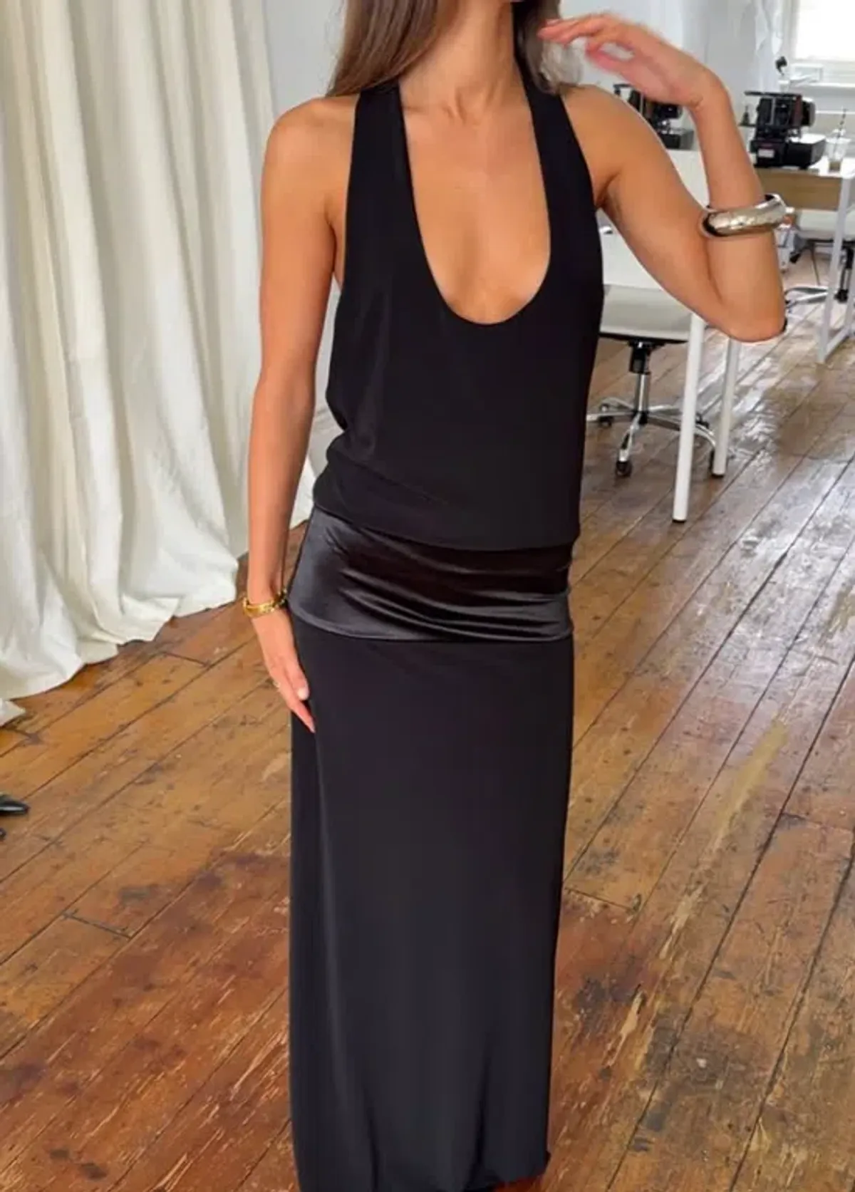 La Marie Serena Dress Black for rent on The Volte - main image