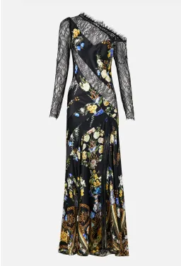 CAMILLA Lace Splice One Shoulder Dress Ottoman Elegance Multicoloured size XXS for rent on The Volte - image 20