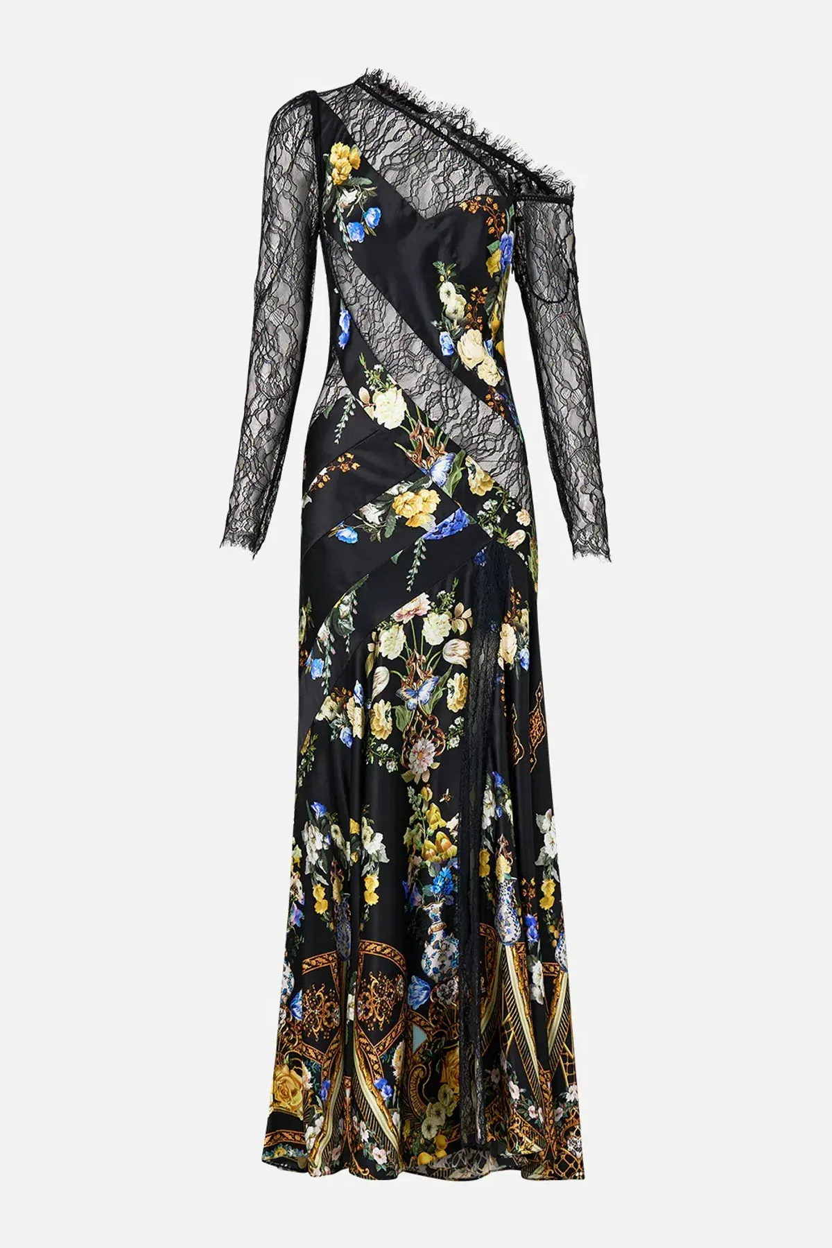 CAMILLA Lace Splice One Shoulder Dress Ottoman Elegance Multicoloured size XXS - Image 7