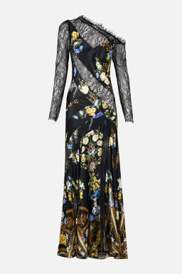 CAMILLA Lace Splice One Shoulder Dress Ottoman Elegance Multicoloured size XXS for rent on The Volte - image 7