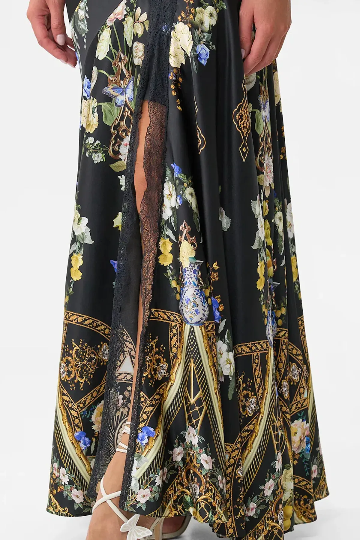 CAMILLA Lace Splice One Shoulder Dress Ottoman Elegance Multicoloured size XXS - Image 11