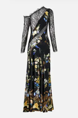 CAMILLA Lace Splice One Shoulder Dress Ottoman Elegance Multicoloured size XXS for rent on The Volte - image 12