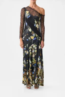 CAMILLA Lace Splice One Shoulder Dress Ottoman Elegance Multicoloured size XXS for rent on The Volte - image 17