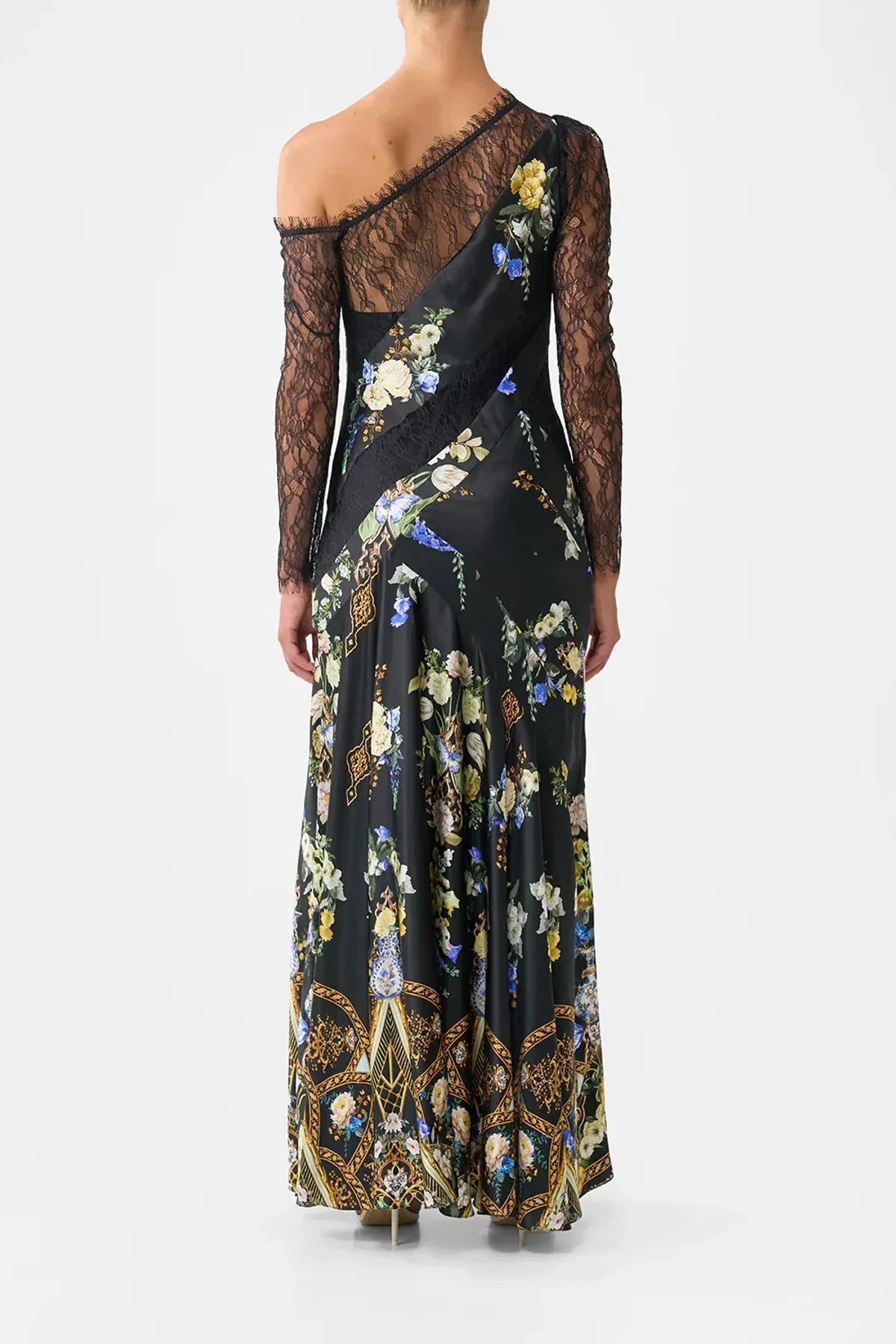 CAMILLA Lace Splice One Shoulder Dress Ottoman Elegance Multicoloured size XXS - Image 3