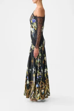CAMILLA Lace Splice One Shoulder Dress Ottoman Elegance Multicoloured size XXS for rent on The Volte - image 2