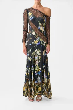 CAMILLA Lace Splice One Shoulder Dress Ottoman Elegance Multicoloured size XXS for rent on The Volte - image 13