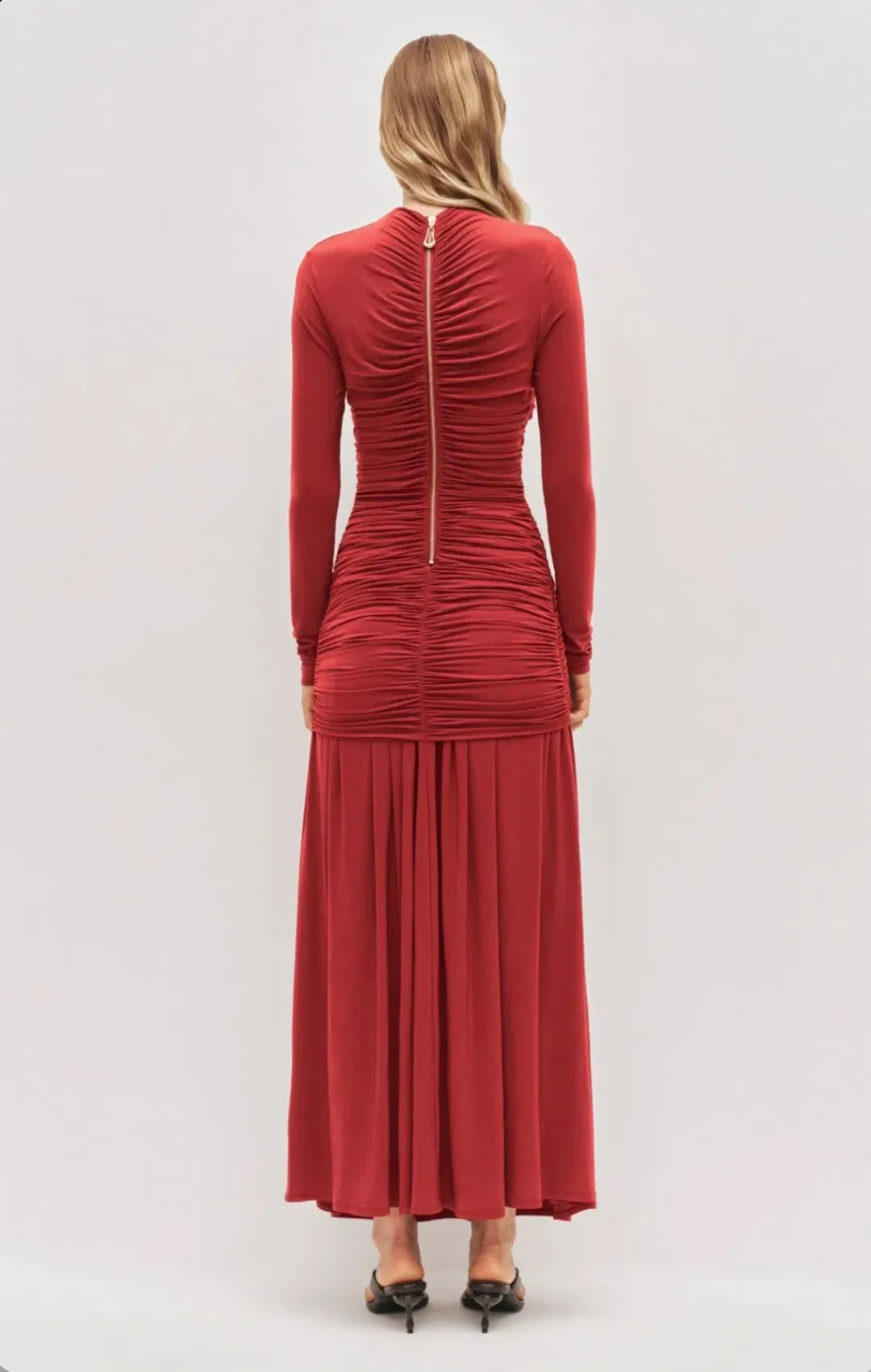 AJE Selah Jersey Maxi Dress in Scarlett Red Size S for rent on The Volte - main image
