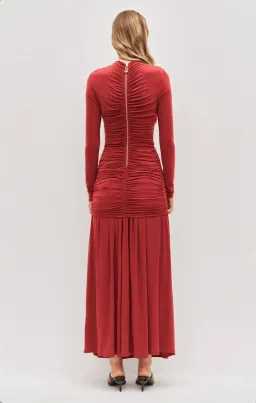 AJE Selah Jersey Maxi Dress in Scarlett Red Size S for rent on The Volte - image 5