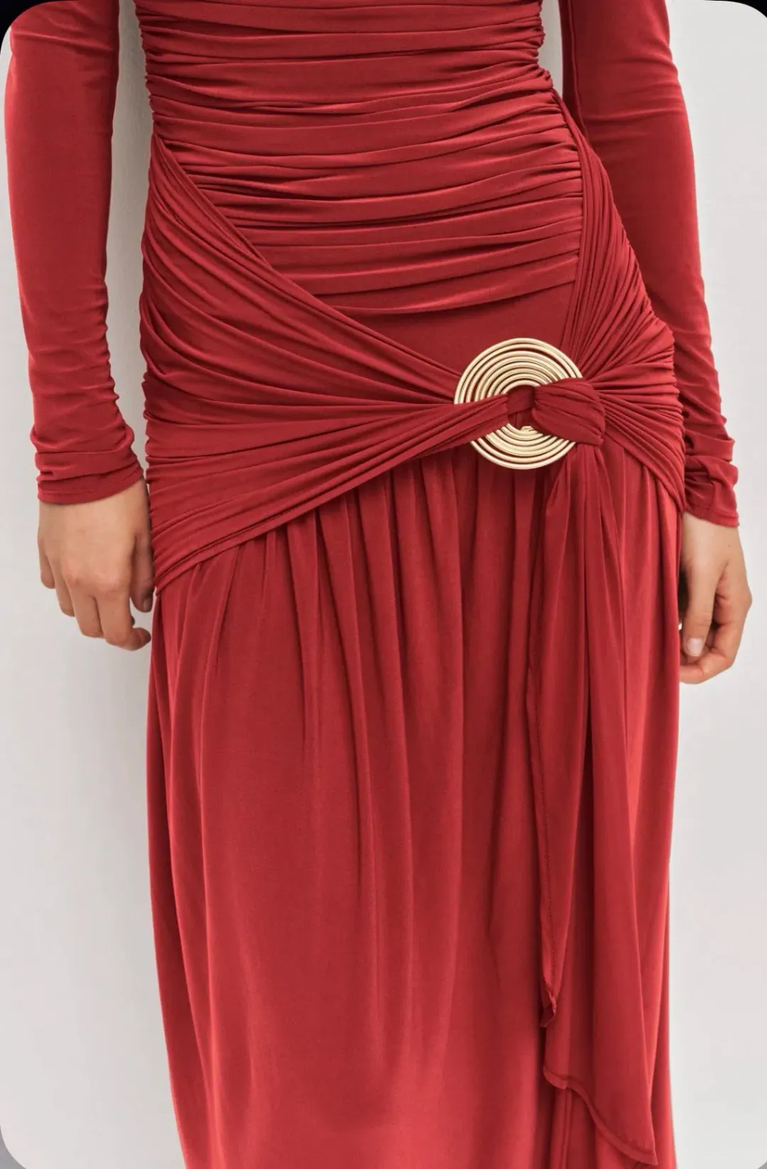 AJE Selah Jersey Maxi Dress in Scarlett Red Size S for rent on The Volte - main image