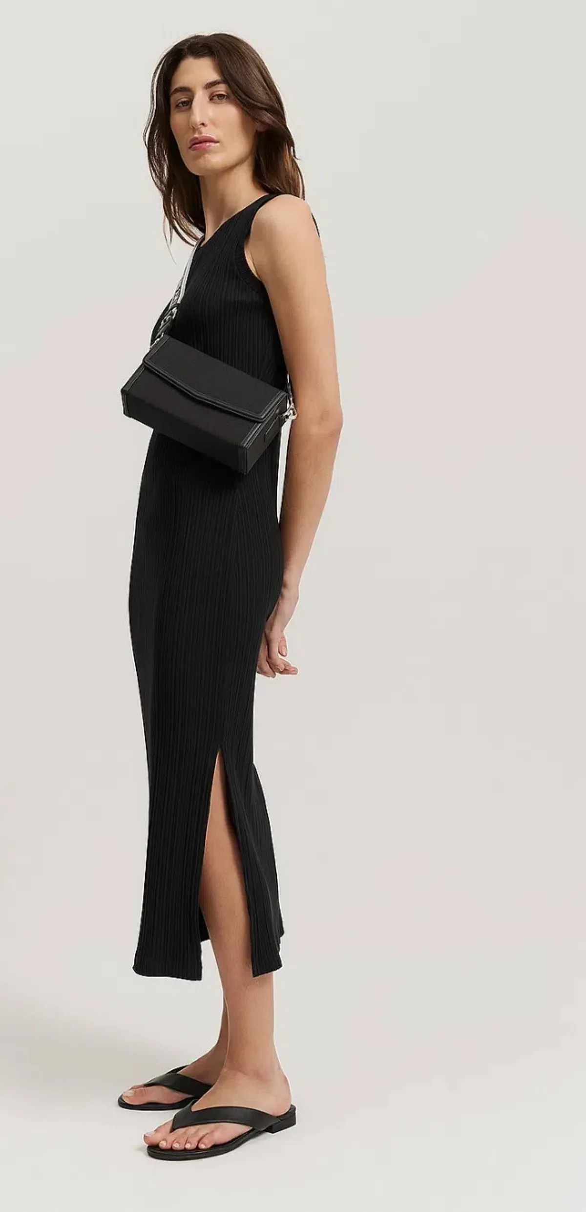 Country Road Black Rib Tank Dress - Image 2