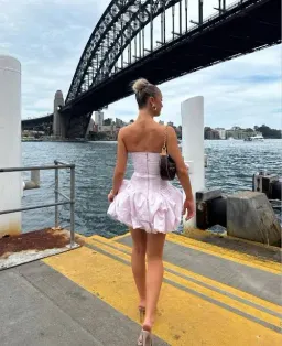 AJE bubble hem dress mini for rent on The Volte - image 4