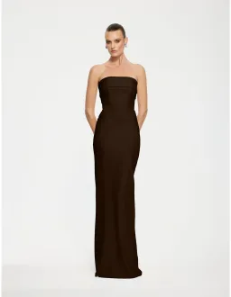 Effie Kats Monroe Gown Small Coffee for rent on The Volte - image 1