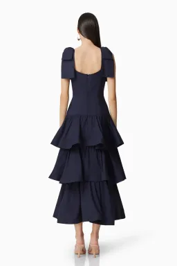 Elliatt Kara Tiered Maxi Dress in Navy Size S/8 AU for rent on The Volte - image 2