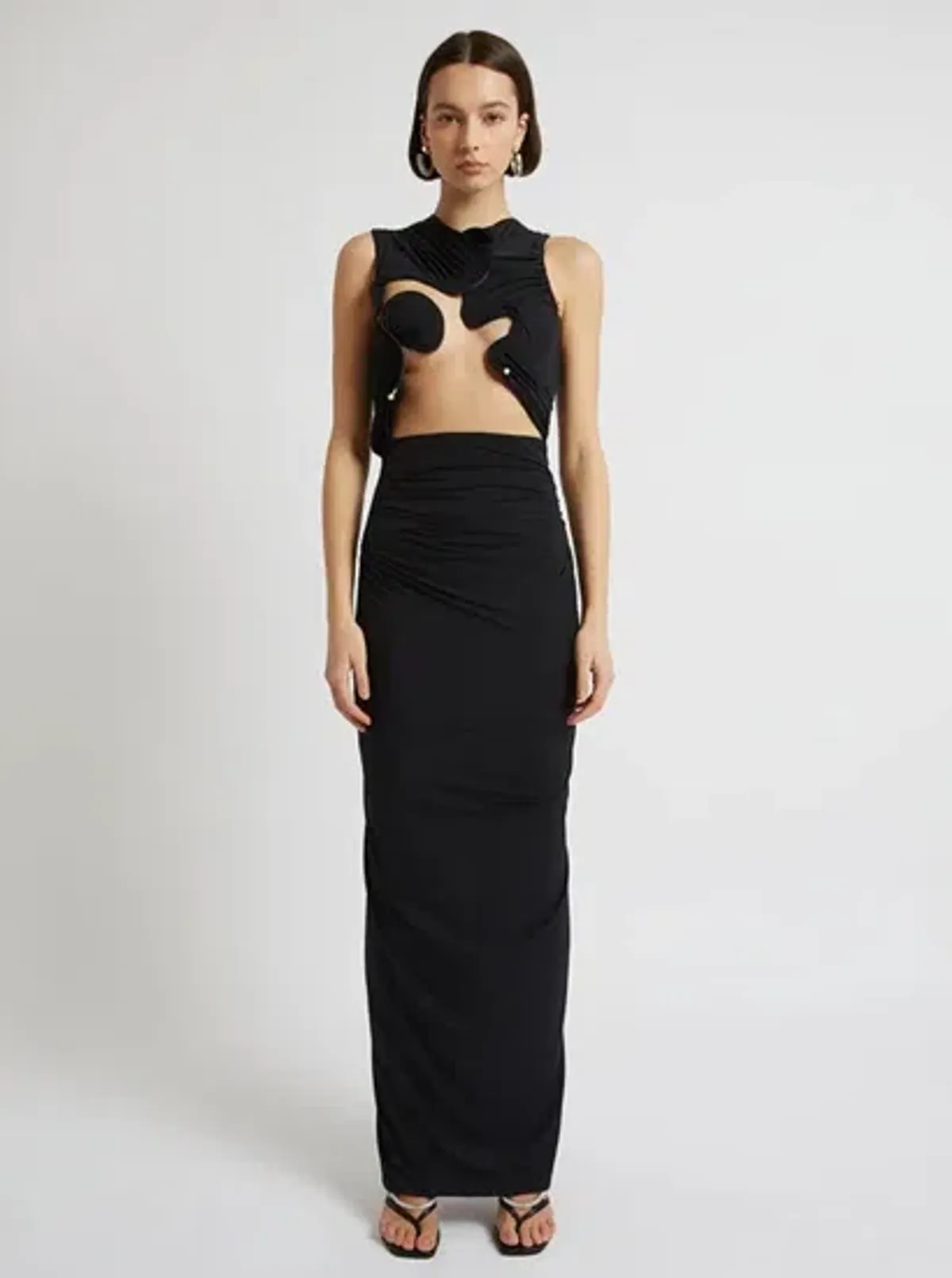 Christopher Esber Venus Tank Dress Black Size 8 Small S for rent on The Volte - main image