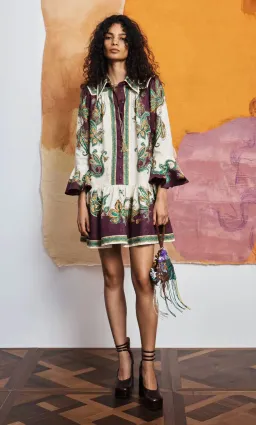 ALEMAIS RUTHIE LINEN MINI SHIRT DRESS SZ 12 for rent on The Volte - image 2