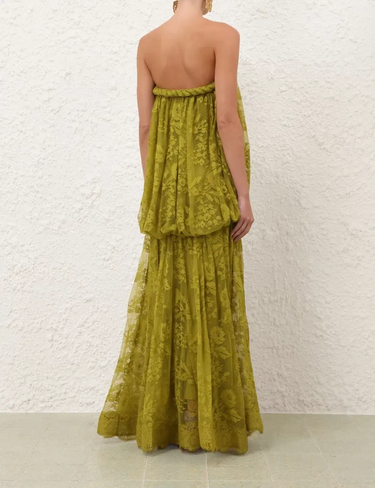Zimmermann LUNA LACE BANDEAU GOWN Pistachio Size 1 (AU 10) - Image 5