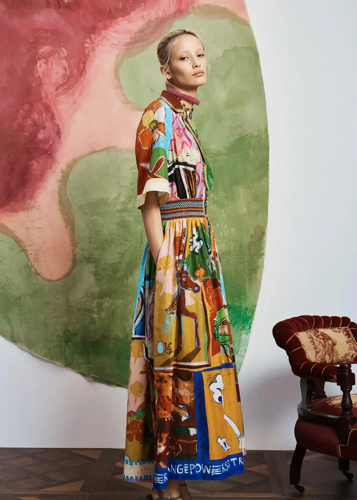 ALEMAIS MLAK SHIRTDRESS SZ 14 - Image 2