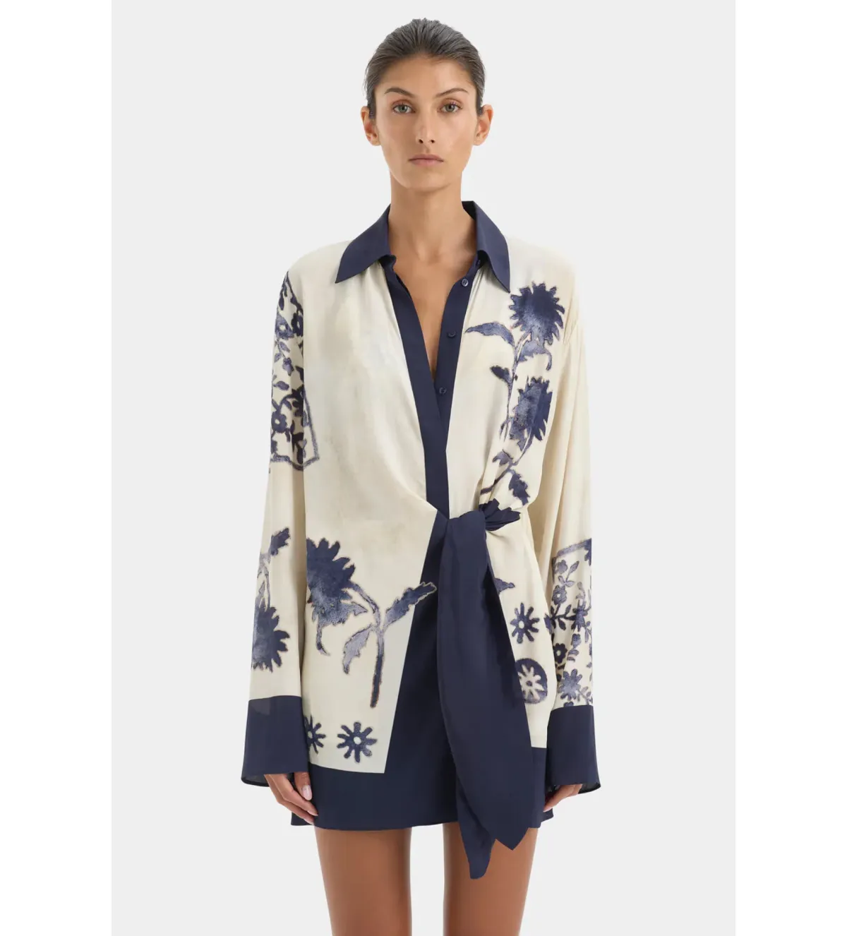 Sir The Label Phillipa Shirt Dress in Eira Midnight Size 2/AU10 - Image 2