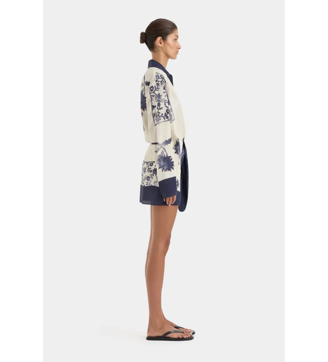 Sir The Label Phillipa Shirt Dress in Eira Midnight Size 2/AU10 for rent on The Volte - main image