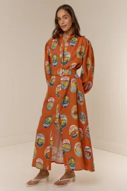 Palm Noosa Noddy Dress size 10 La Fruta Orange for rent on The Volte - image 2