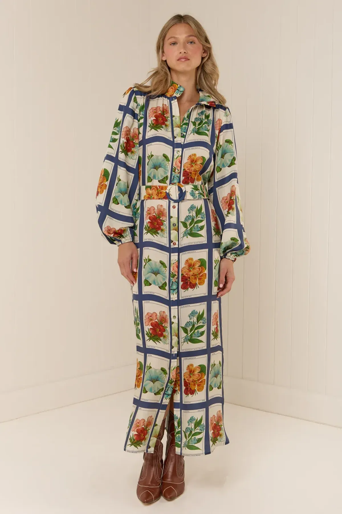 Palm Noosa Tessie Dress size 14 Vintage Botanical - Image 2