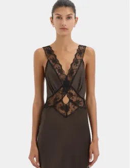 Sir Aries Cut Out Gown in Chocolate Size 8 for rent on The Volte - image 2