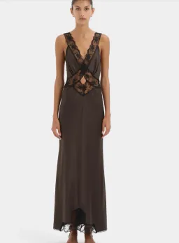 Sir Aries Cut Out Gown in Chocolate Size 10 for rent on The Volte - image 1