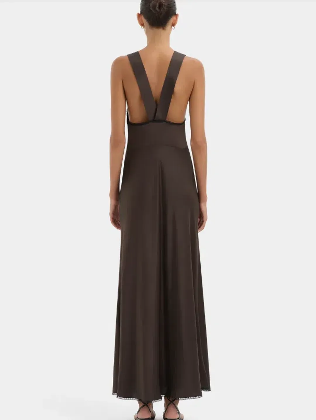 Sir Aries Cut Out Gown in Chocolate Size 10 for rent on The Volte - main image
